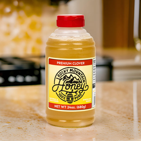 (Case of 12) 24 oz. Clover Honey Squeeze Bottle