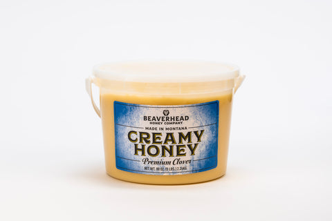 (Case of 6) 5 lb. Beaverhead Creamy Clover Honey Bucket